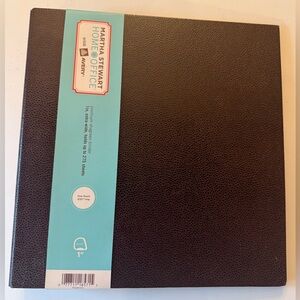 Martha Stewart Brown 3 Slant One Touch Easy D-Ring 1” Binder 11” x 11.5”